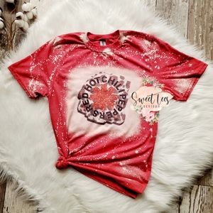 New Sublimation Bleached Red Hot Chili Peppers Tee